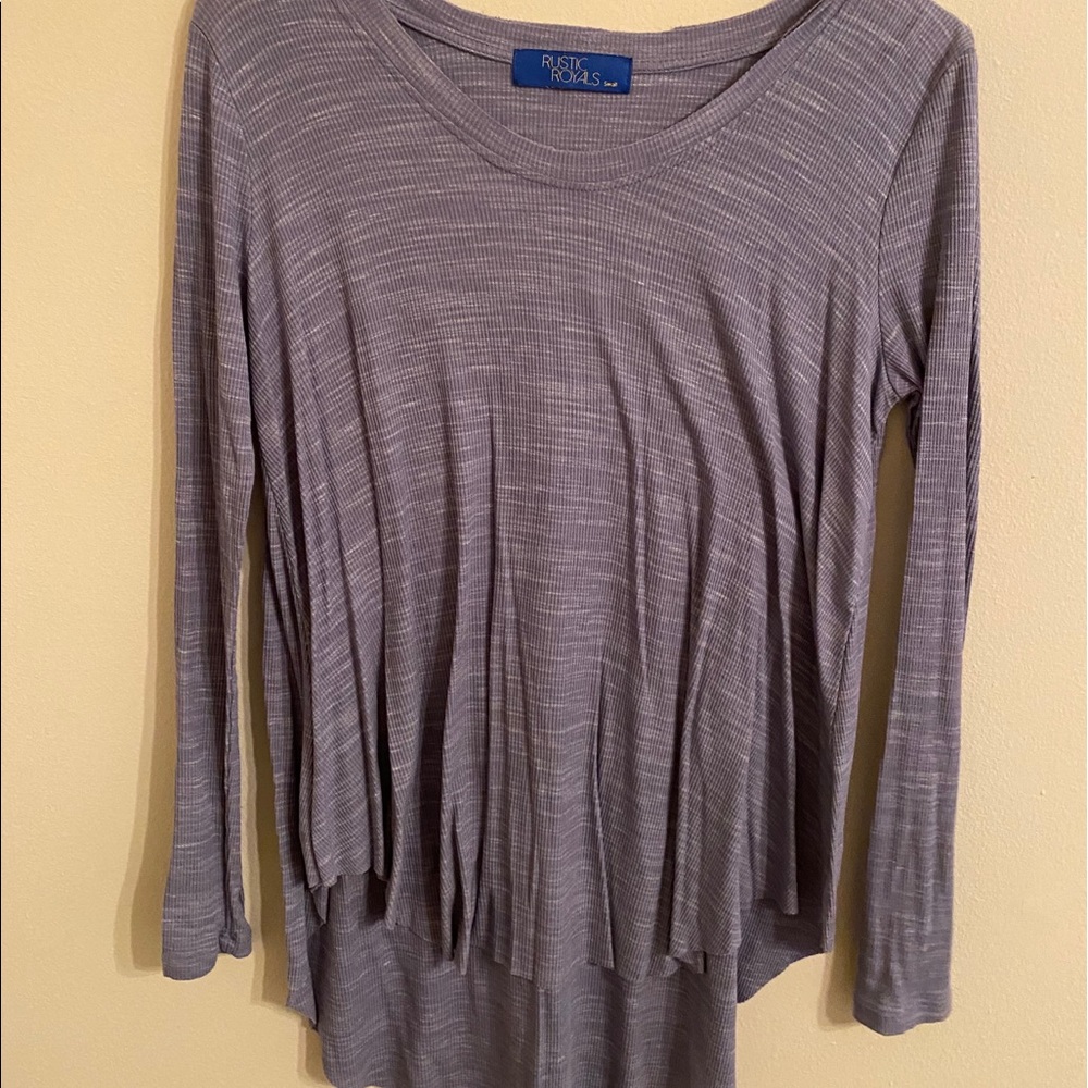 nice blue & white heather top